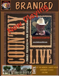 a poster with a man in a cowboy hat