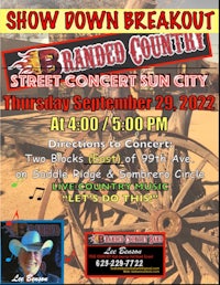 a flyer for the show down breakout street concert