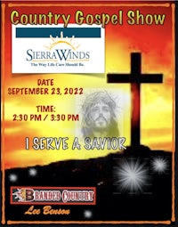 a poster for the country gospel show