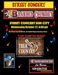 a flyer for the brand new country street concert
